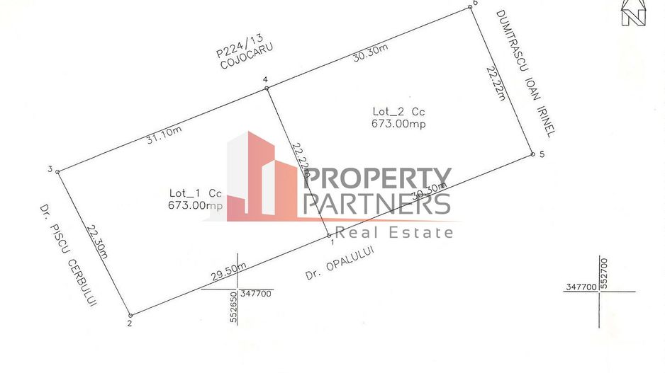Teren Drumul Opalului -  cu Piscul Corbului - Schiță 2