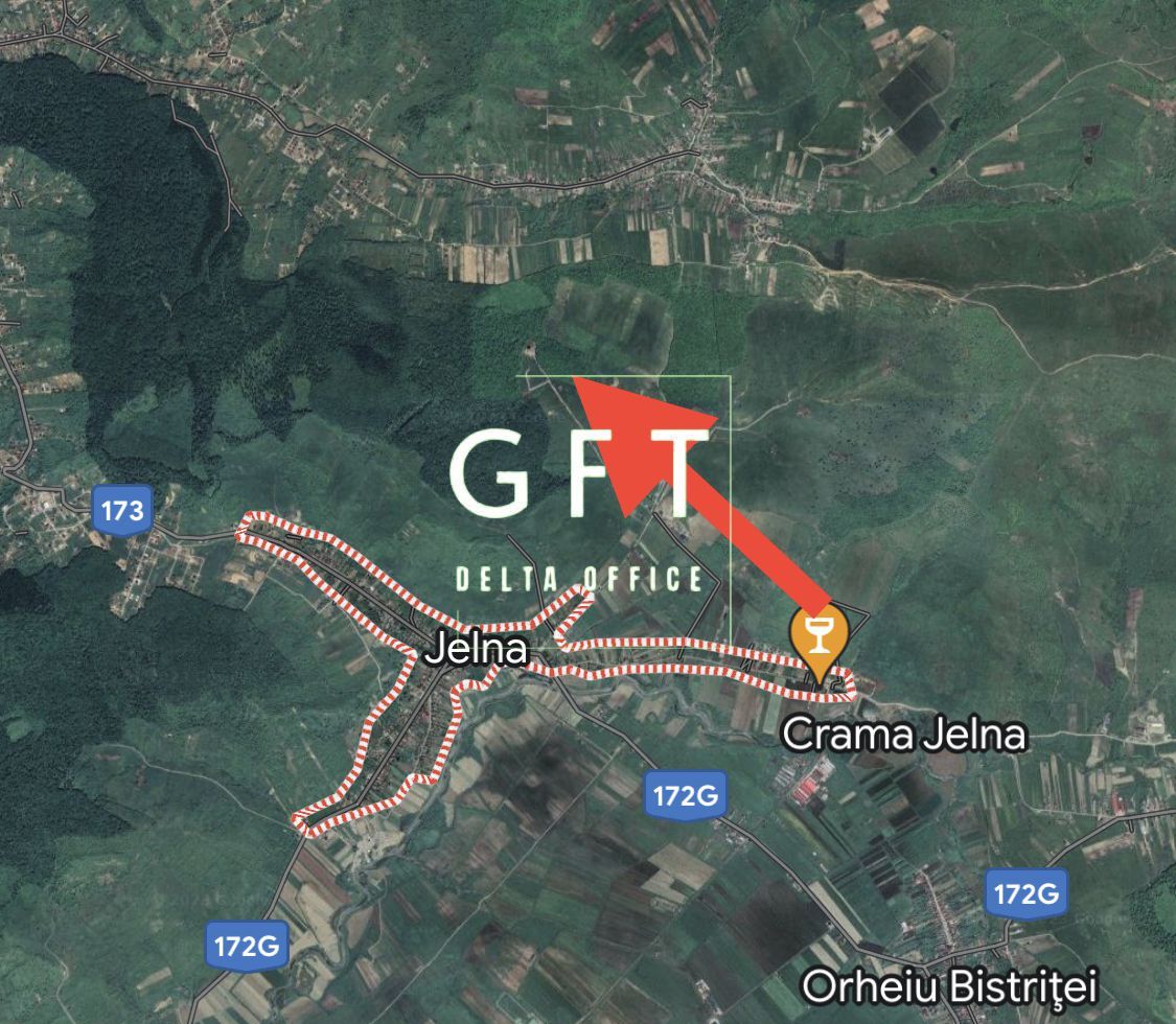 Teren extravilan 10000 mp, Jelna. - Poză 10