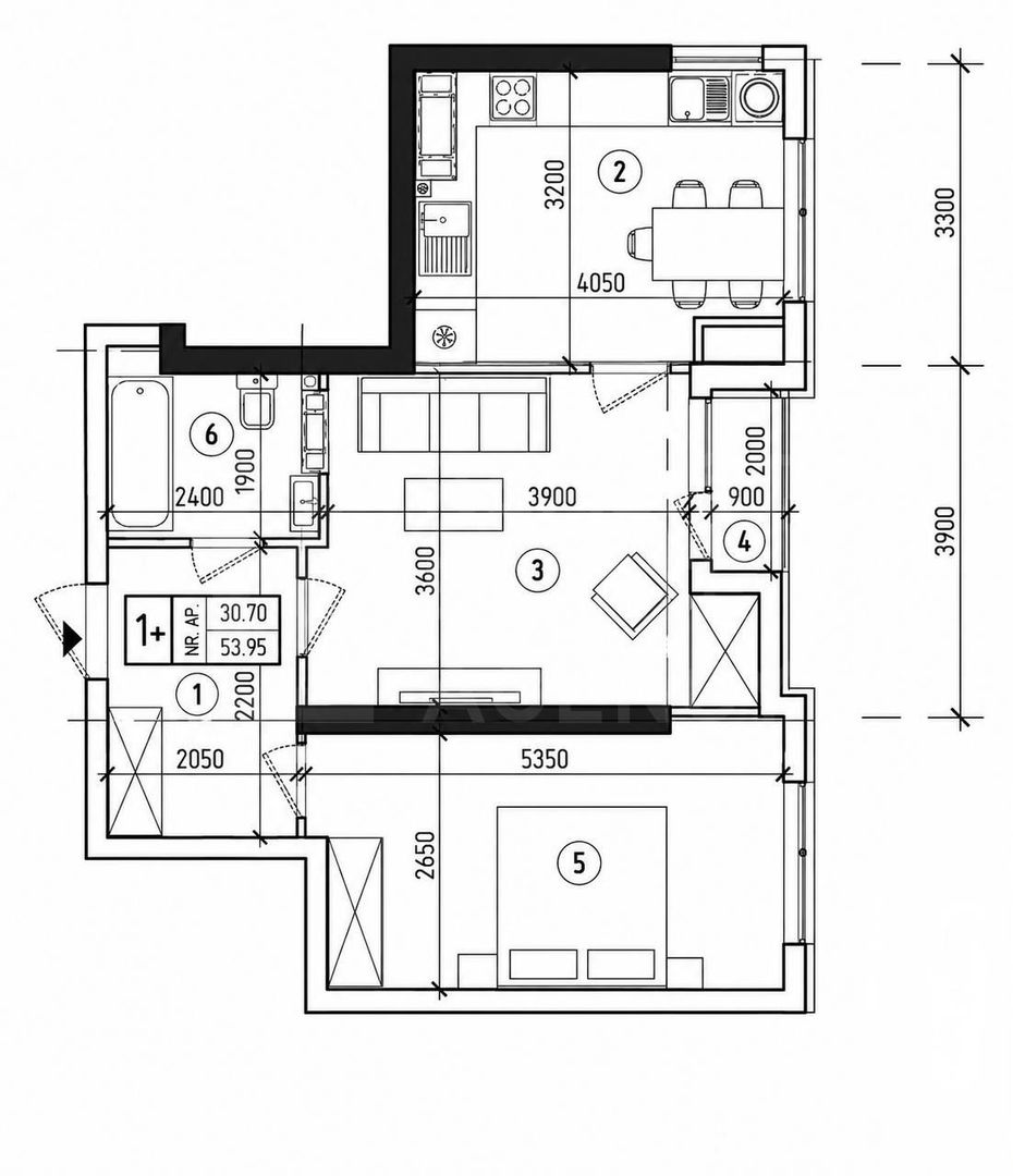 Apartament cu 2 camere de vânzare în Durlești - Poză 3