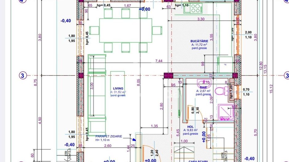 Casa individuala 4 camere 120 mp/utili, teren 430 mp, Cristian/Brasov - Schiță 4