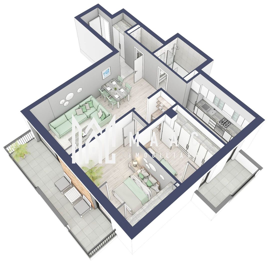 Apartament 3 camere | Balcoane 16.1 mp | Etaj 2 | Turnisor - Poză 4