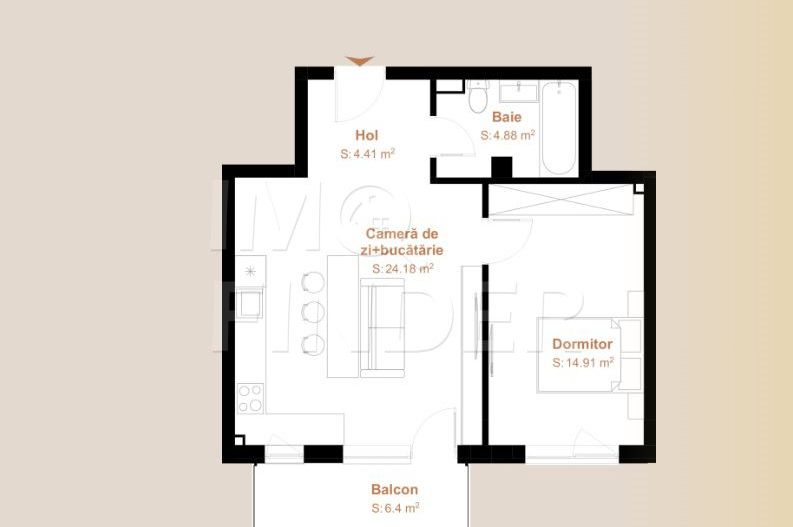 OFERTA- Apartament 2 camere cu semifinisat, zona VIVO - Poză 2