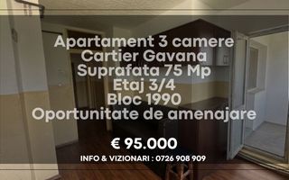 Apartament decomandat 3 camere Gavana - Poză 4