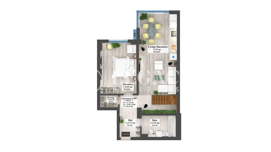Vânzare - Penthouse zona Copou, 157.05 mp utili + 34.05 mp terasă - Poză 3