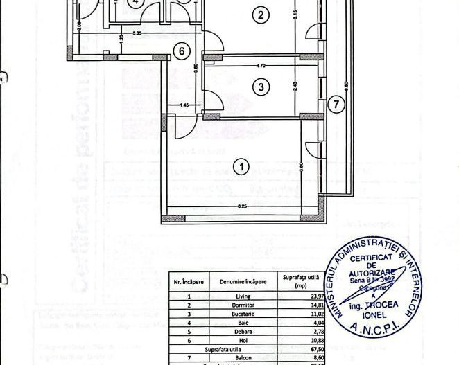 Apartament 2 camere mobilat complet–Militari Residence, Weiner Palada - Schiță 15