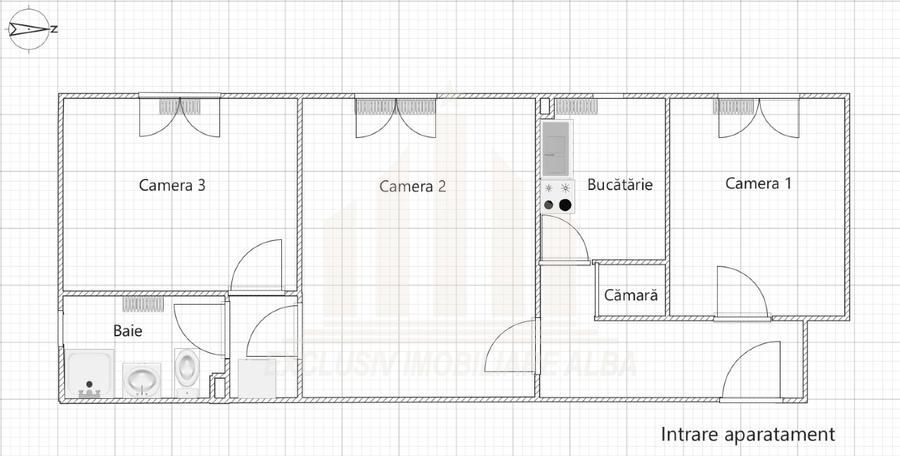 Apartament cu 3 camere de vanzare, Cetate - Poză 2