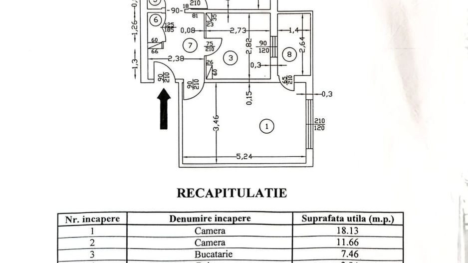APARTAMENT 2 CAMERE | ETAJ 3 | AVIATIEI - Schiță 13