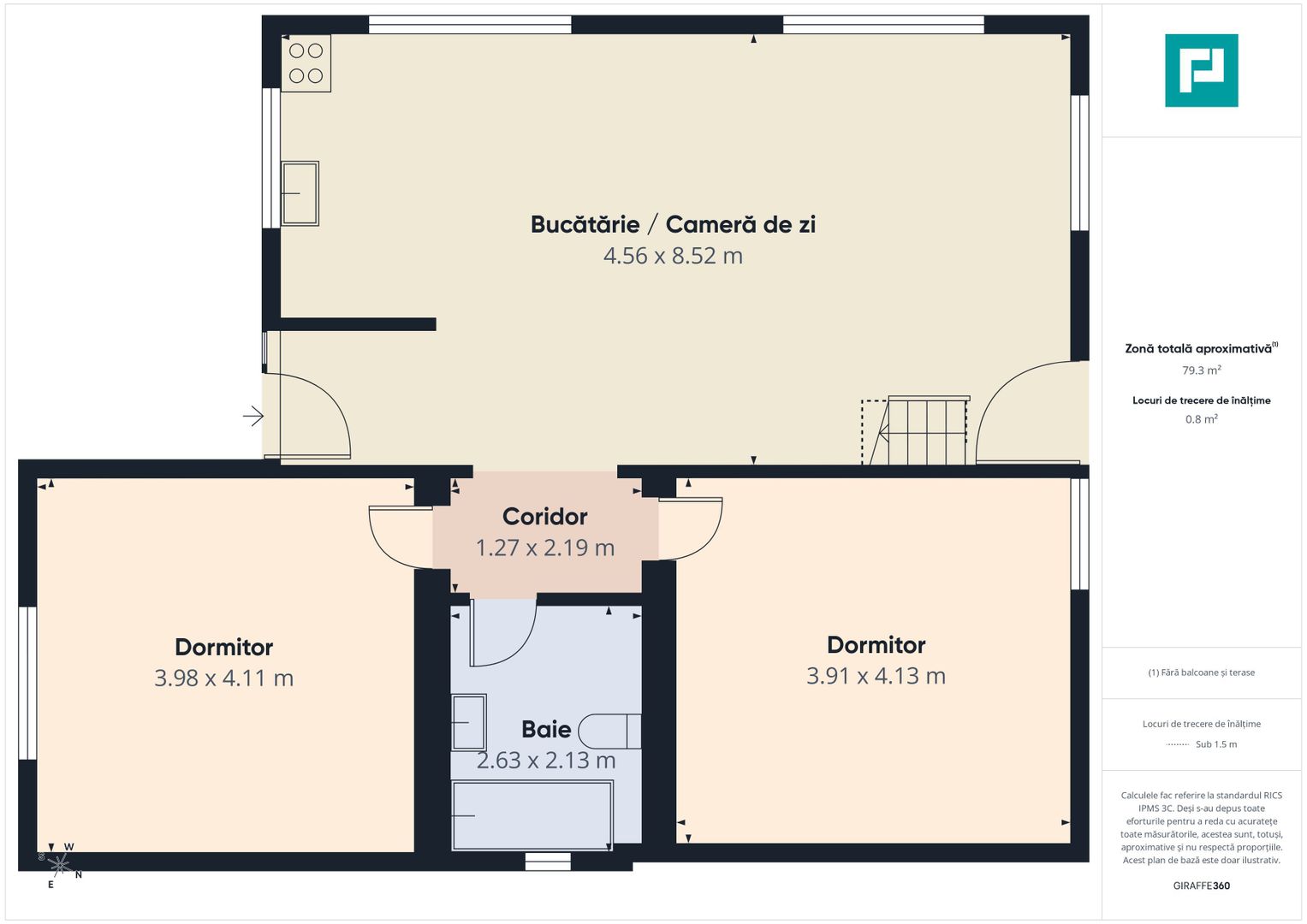 Casă individuală, 3 camere, 87 mp - Sânmartin - Poză 9