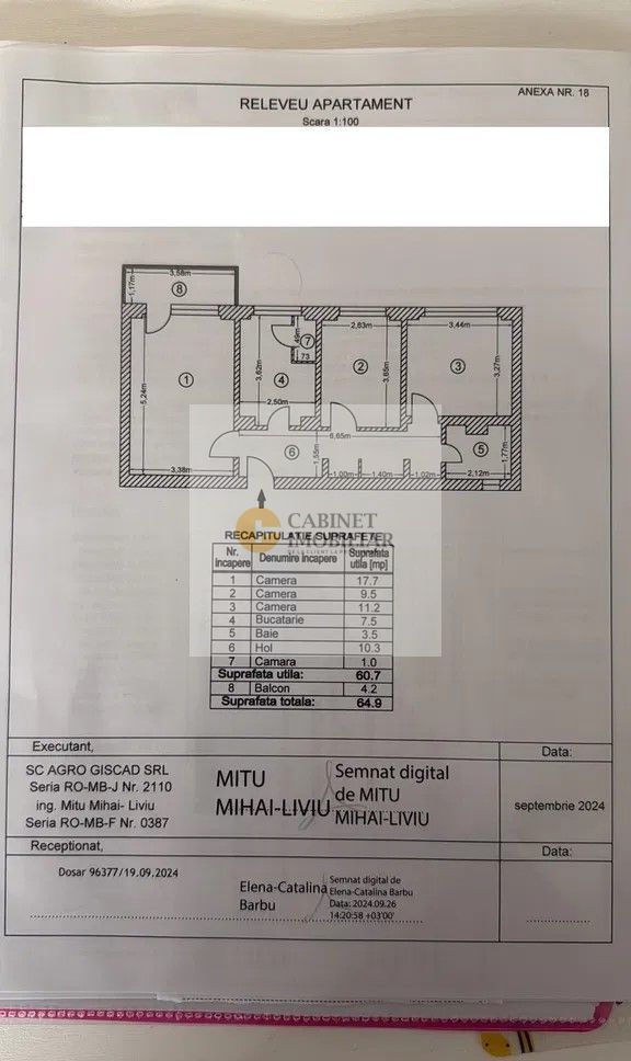 3 Camere - 65MP | Decomandat | 4/10 | Metrou Brancusi la 4 minute - Schiță 6