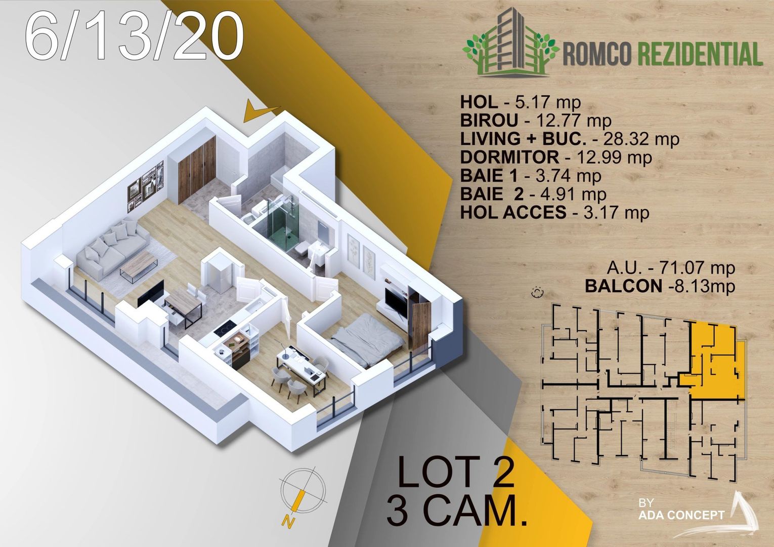 Apartament 3 camere,Panouri Fotovoltaice,Costuri minime,Pallady/Titan - Poză 9