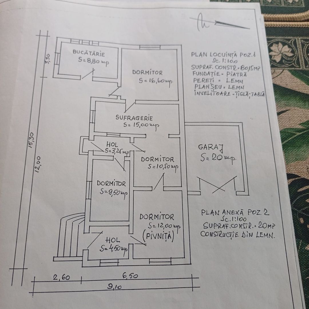 Casa 5 camere, foișor , garaj și teren 800mp cu toate utilitățile! - Poză 32