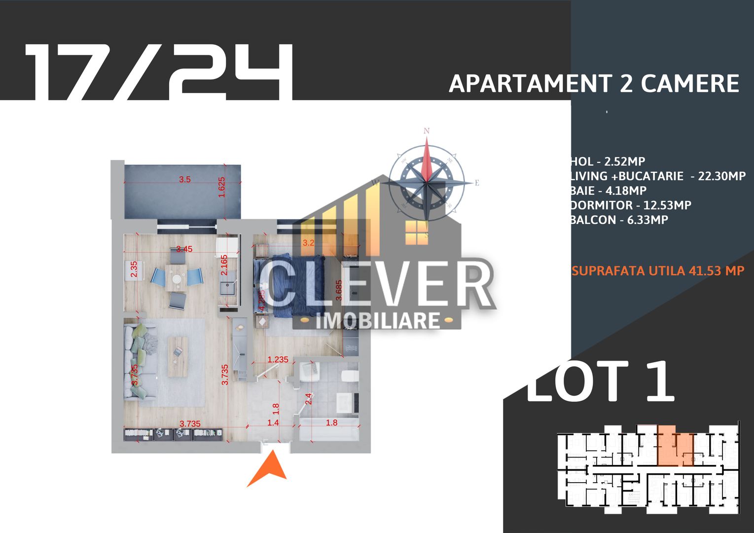 2 camere -Ideal Investitie-Theodor Pallady-Avans 15% - Poză 2