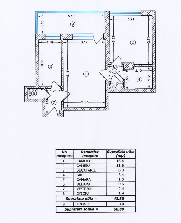 Apartament 2 Camere Pajura Pecetei - Schiță 9