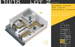 2 CAMERE PREMIU TIP STUDIO/ DRM. GURA ARIESULUI - Poză 1