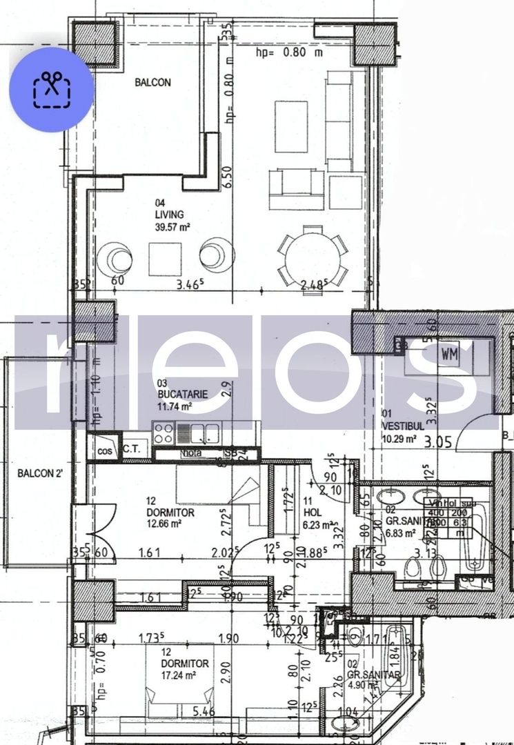 APARTAMENT PREMIUM 3 CAMERE | UPGROUND RESIDENCE | 107 MP UTILI | 2 TERASE | - Poză 7