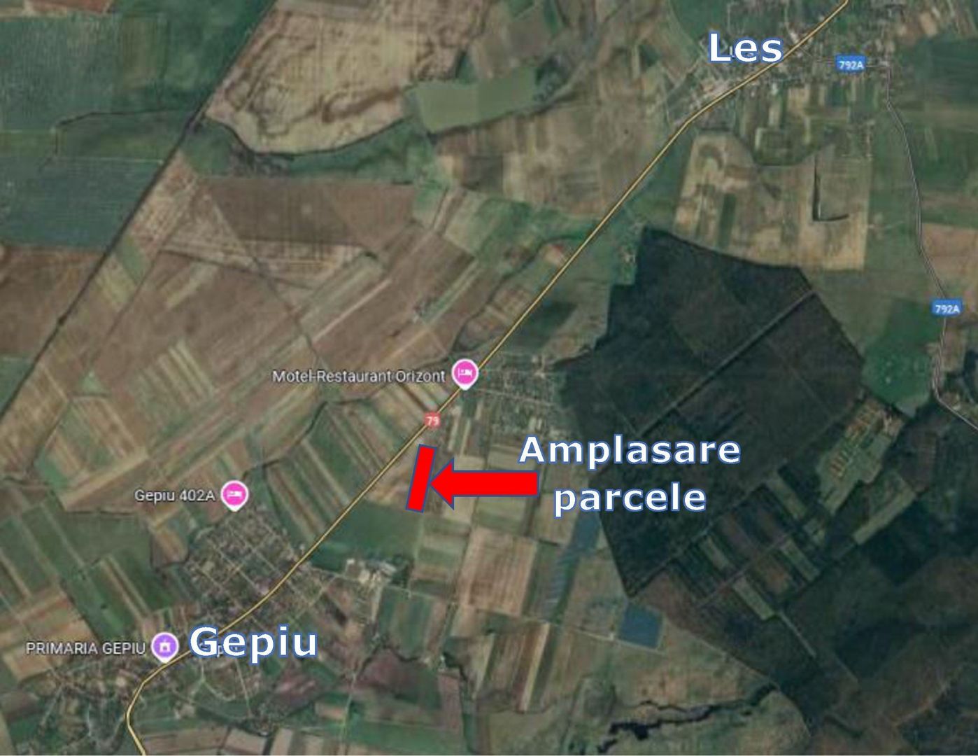 Parcele teren intravilan, Gepiu, Bihor, intre 533 - 861 mp - vanzare - Poză 1