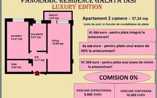 Apartament decomandat de vanzare in Iasi, Galata, 57,24 mp, bloc nou - Poză 2