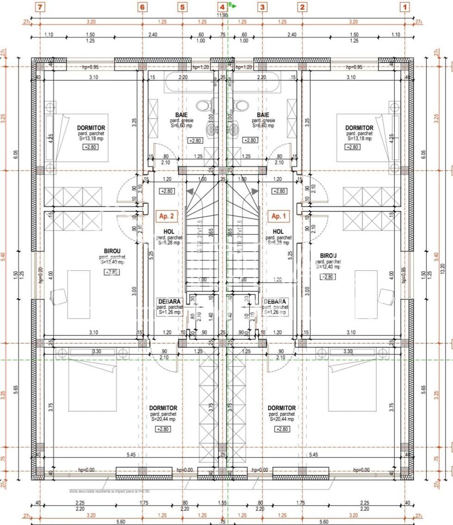 Duplex cu 4 camere si 300 mp de curte, in Cartierul Athitectilor - Schiță 5