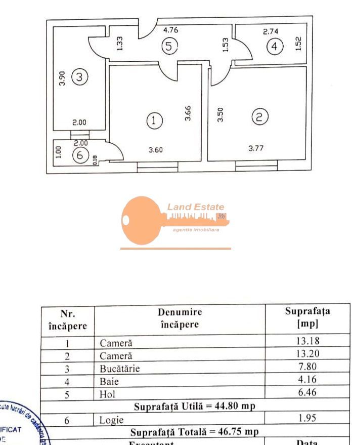 Apartament 2 camere – Bloc boutique nou –  Mobilat & utilat complet - Schiță 11
