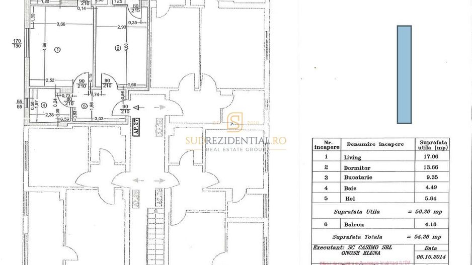 Apartament 2 camere, Strada Solstitiului, 4/4, Comision 0% - Schiță 19