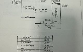 Apartament cu 3 camere in Manastur - Schiță 7