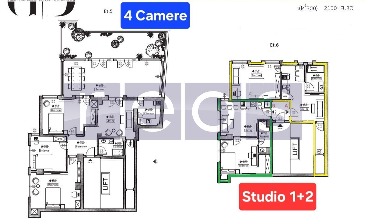 VANZARE PACHET APARTAMENT 4 CAMERE + 2 STUDIOURI 275MP ULTRACENTRAL UNIVERSITATE - Poză 20