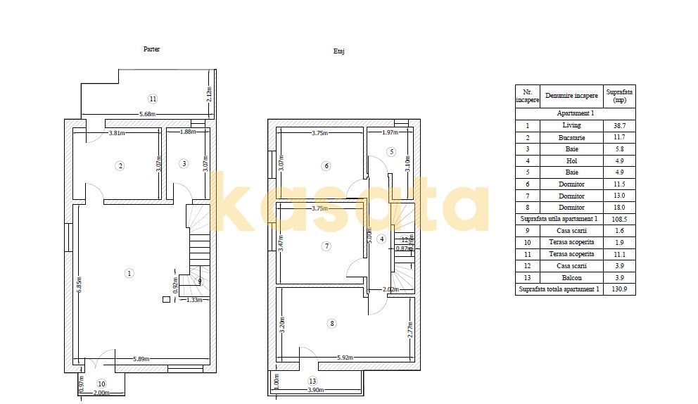 Casă Duplex 🏡 | Bragadiru 📍 | 4 Camere | 3 Dormitoare 🛏️ | P+1+M - Schiță 19