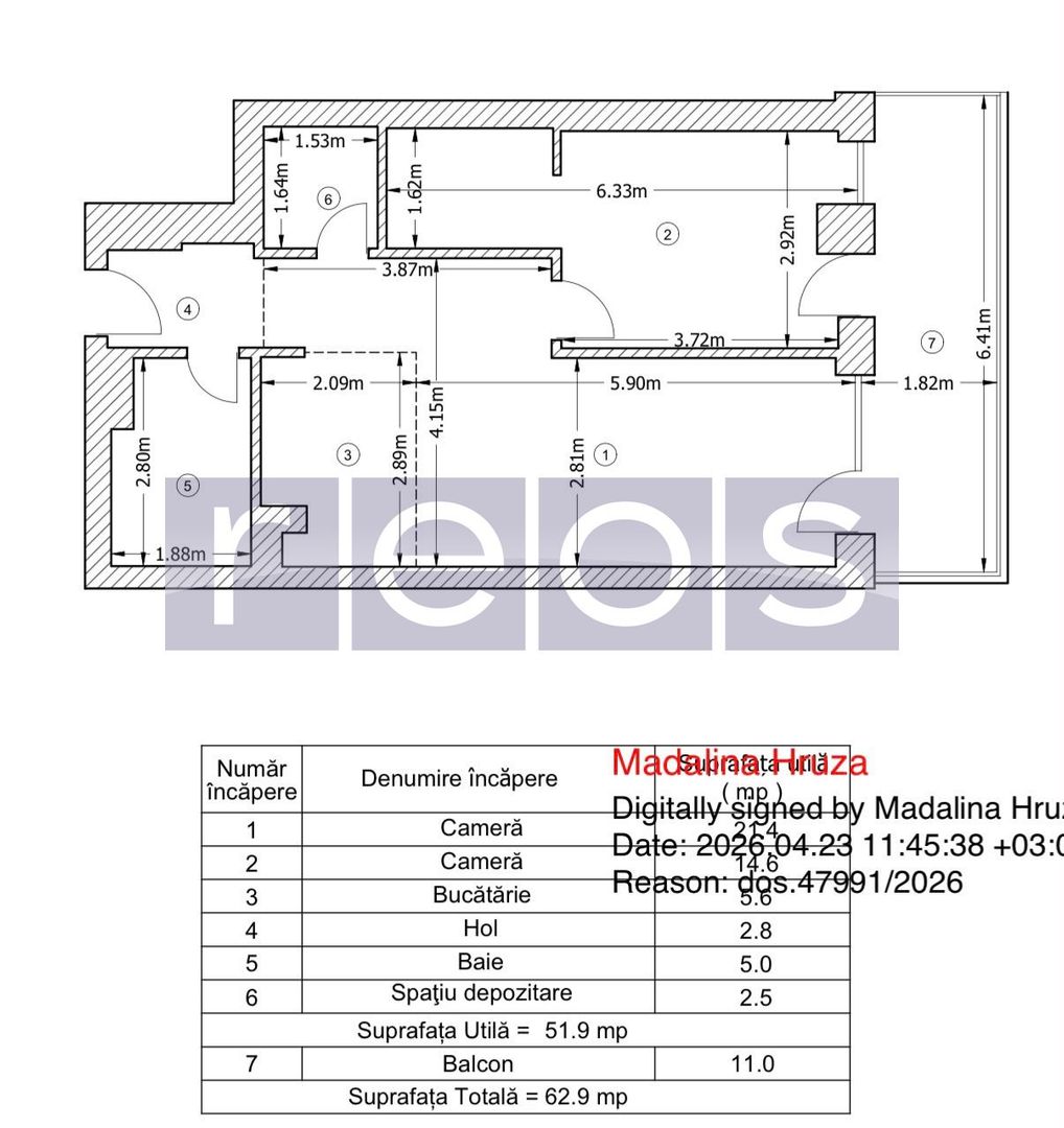 VANZARE 2 CAMERE PREMIUM | STRAULESTI | 52 MP | TERASA 11MP | BLOC NOU - Schiță 7