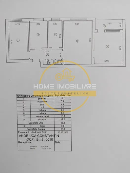 Etaj 1-Apartament 3Camere-Sd-60mp-Podu Ros/Bloc Fara risc! - Poză 8