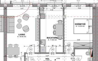 Apartament 2 camere, 58 mp-ETAJ 1-- Doamna Stanca, Selimbar - Schiță 11
