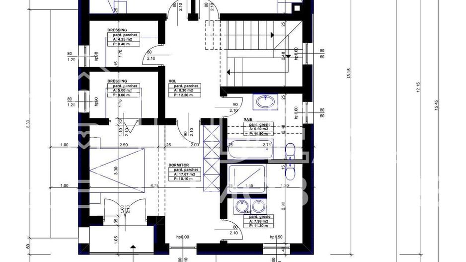 Casa Individuala Morderna cu 4 camere si 450 de mp de curte - Schiță 11