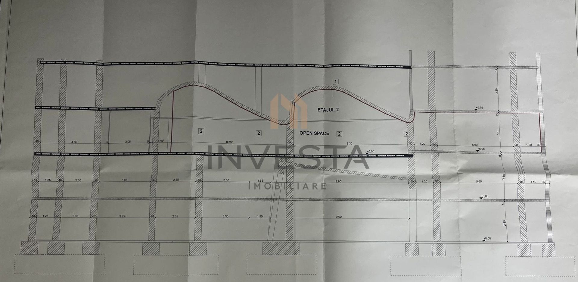 Spatiu generos 1050 mp open space, etaj 2,nefinisat, zona 21 Decembrie - Schiță 8