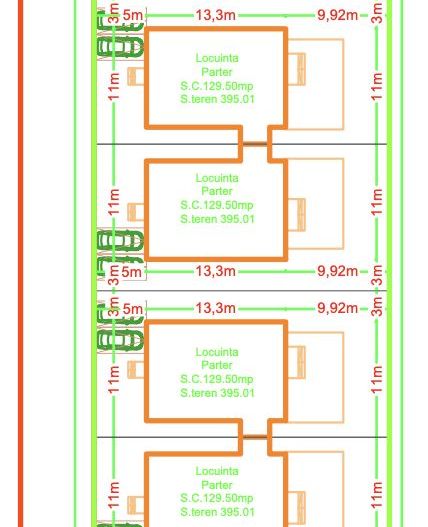 Vilă Individuală Parter - 130mp construiti - 396mp teren - Schiță 11
