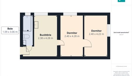 44.900 EUR, 2 camere, parter – Ferentari