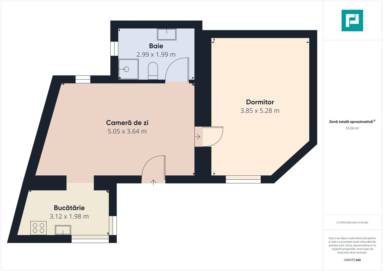 Apartament cu 2 camere la casă zonă centrală - Poză 8
