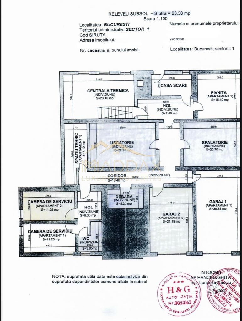 4 rooms ***203 SQM useful*** / 38 SQM terrace + garage / Primaverii - Schiță 42