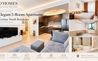 For Rent | Elegant 3-Room Apartment | Home Office | Cortina North - Poză 1