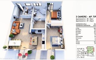 Apartament 3 camere, bloc nou, Braytim - Comision 0%