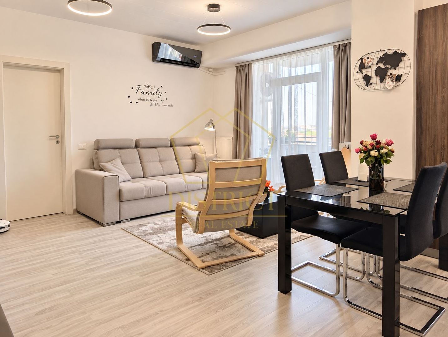 OCAZIE! Apartament cu 3 camere, 2 bai si dressing la intrare in Giroc langa ESO. - Poză 3