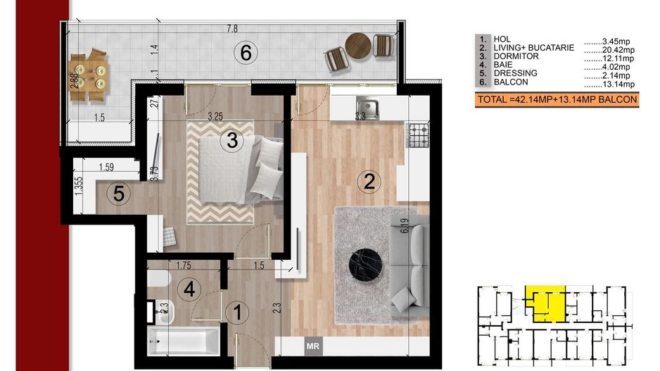 studio gata -2cam-55mp- la aprox. 15min metrou Leonida sau Berceni - Poză 7