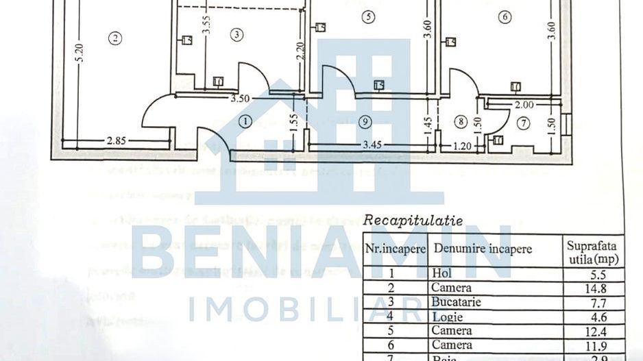 3 camere decomandat-Centrala termica-Parter-Mobilat si Utilat-Izolat - Schiță 11