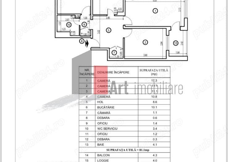 Vânzare apartament 4 camere decomandat Olteniței - Sudului - Poză 4