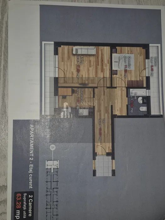 OCAZIE  Apartament 2 camere  DECOMANDAT POPESTI LEORDENI 64mp - Poză 5