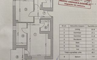 Apartament 3 camere complex rezidential Nusco Citta - Schiță 2