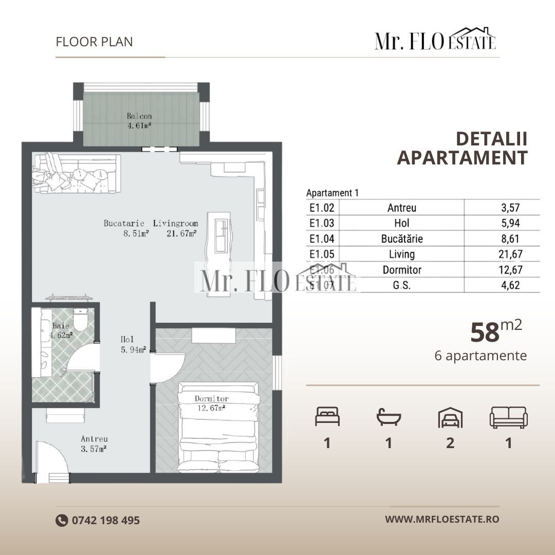 Vand apartament 2 camere COMISION 0 - Mosnita Noua - Urseni - Poză 2