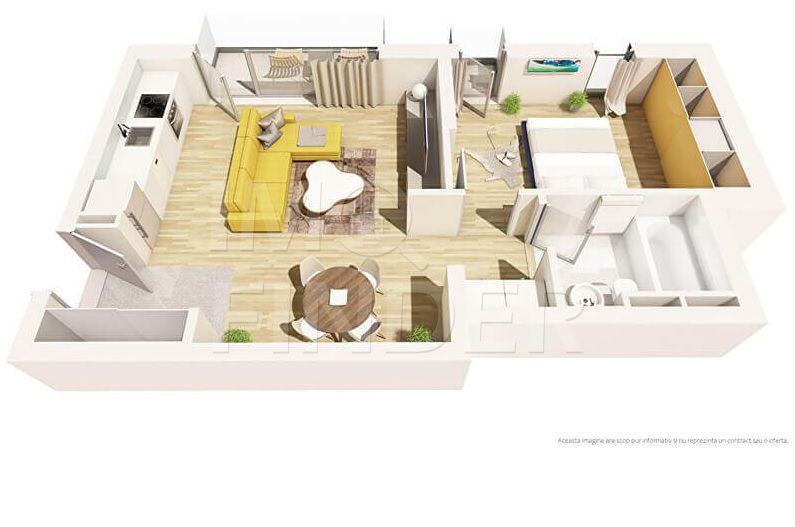 Vanzare apartament 2 camere Centru, imobil nou, etaj intermediar - Poză 2