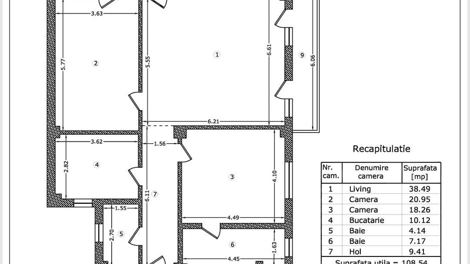 Apartament 3 camere , Aviației, bloc 2025, 109 mp utili + 2 balcoane. - Poză 14