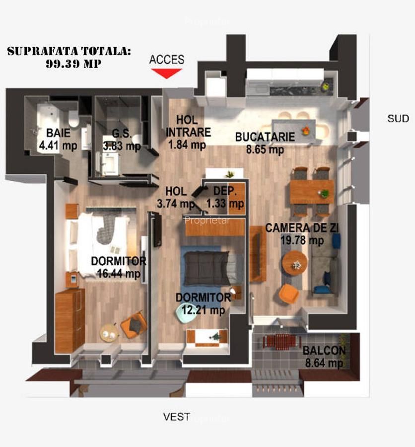 AP. 3 CAMERE-  DRUMUL TABEREI, BLOC NOU, CENTRALA, PARCARE, MODERN - Poză 12