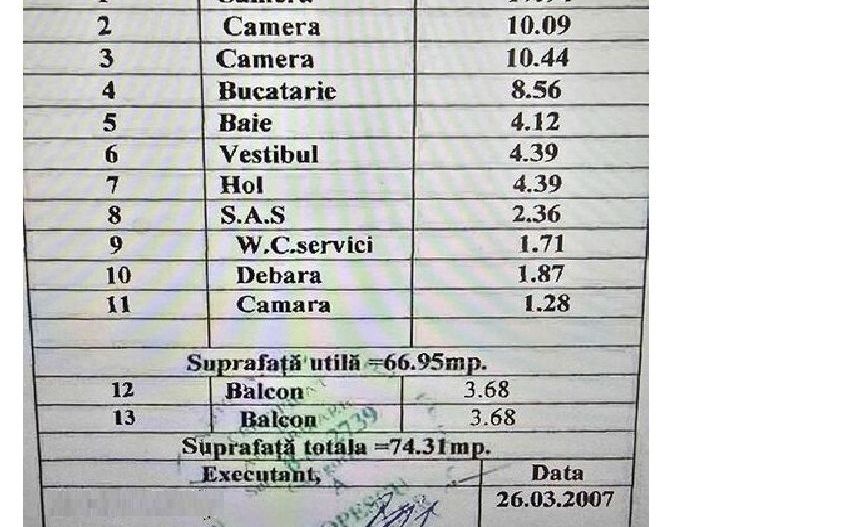 DE VANZARE APARTAMENT 3 CAMERE | 2 BAI | 2 BALCOANE | METROU PACII - Poză 9