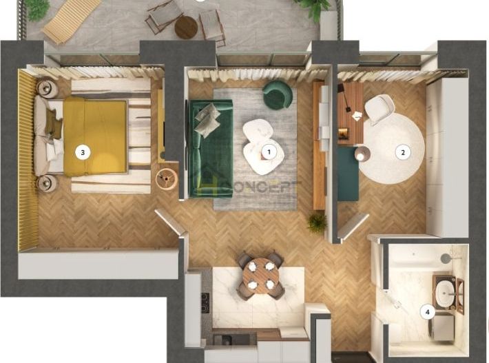 Apartament premium cu 3 camere, Pipera,  vedere superba - Poză 10